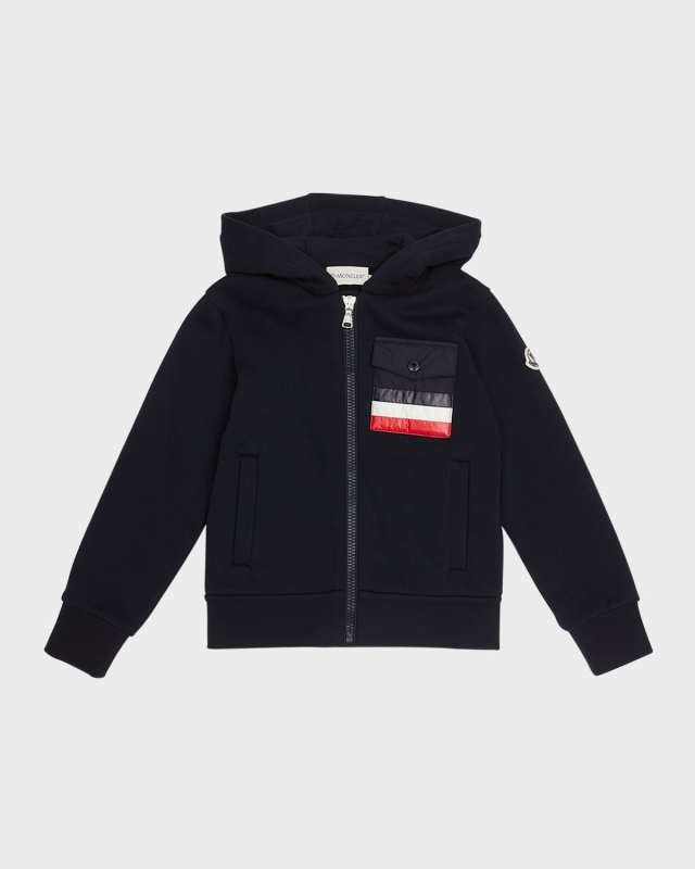 Boy's Hoodie W/ Classic Tri-Stripe Trim, Size 4-